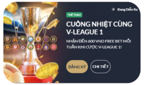 Nhận cược freebet V League M88